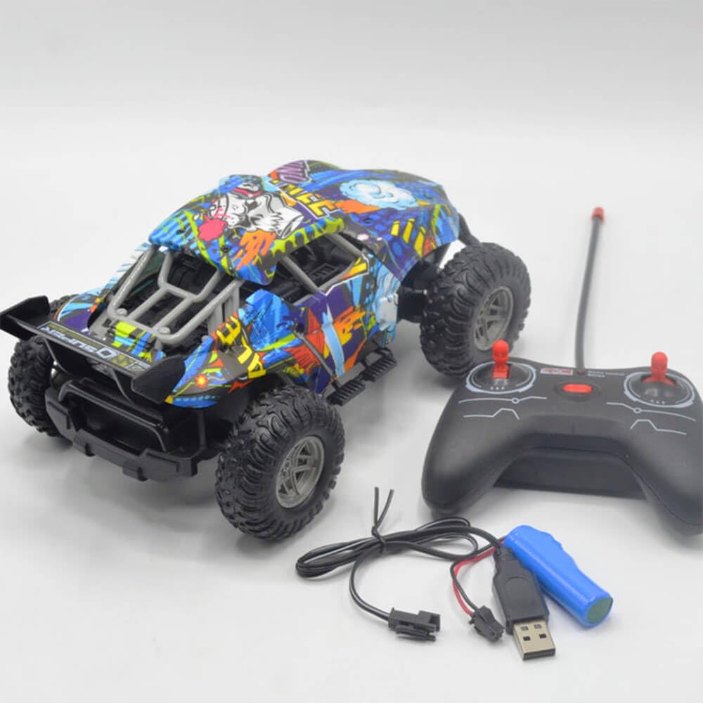 Remote Control Off-Road Car, 1:16 Scale, USB Rechargeable, 4-Channel RC Vehicle, Full Function with Front Wheel Steer Trim