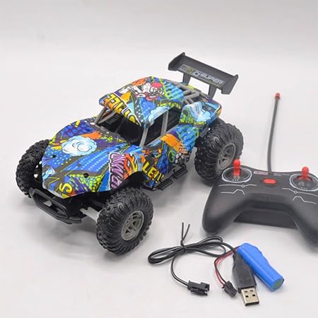 Remote Control Off-Road Car, 1:16 Scale, USB Rechargeable, 4-Channel RC Vehicle, Full Function with Front Wheel Steer Trim